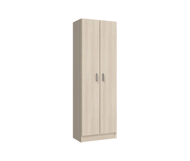 Armário multiuso com 2 portas com efeito madeira