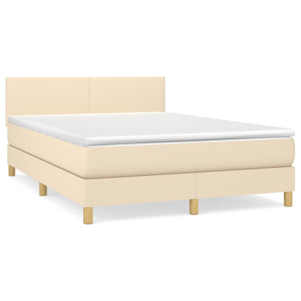 Cama box spring 140x200 Crema