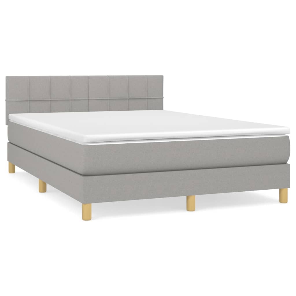 Cama box spring 140x190 Gris Claro