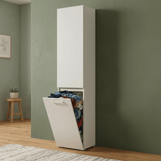 Armário multiuso com 2 portas com efeito madeira