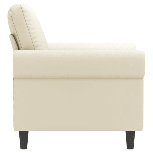 vidaXL Poltrona 60 cm couro artificial creme vidaXL Poltrona 60 cm couro artificial creme