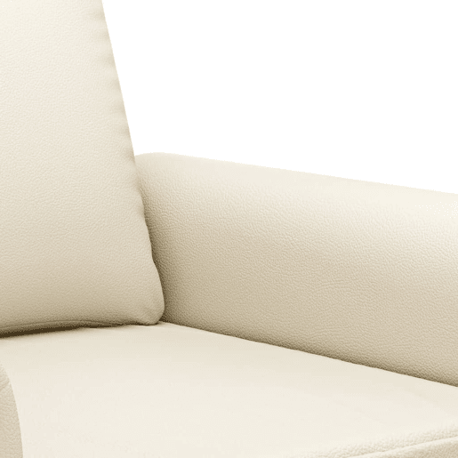 vidaXL Poltrona 60 cm couro artificial creme vidaXL Poltrona 60 cm couro artificial creme
