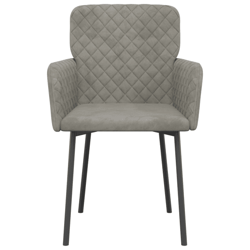 vidaXL Cadeiras de jantar 2 pcs veludo cinzento-claro vidaXL Cadeiras de jantar 2 pcs veludo cinzento-claro