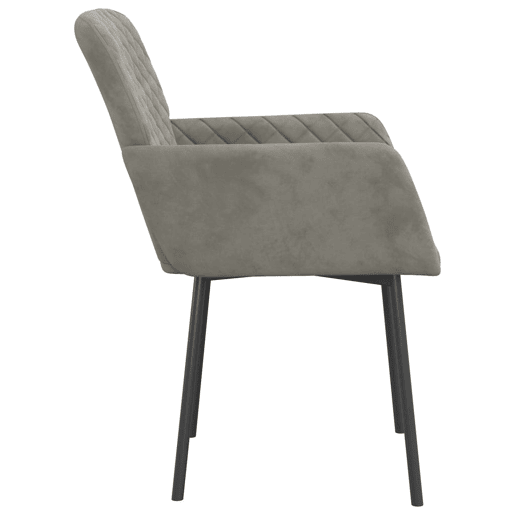 vidaXL Cadeiras de jantar 2 pcs veludo cinzento-claro vidaXL Cadeiras de jantar 2 pcs veludo cinzento-claro