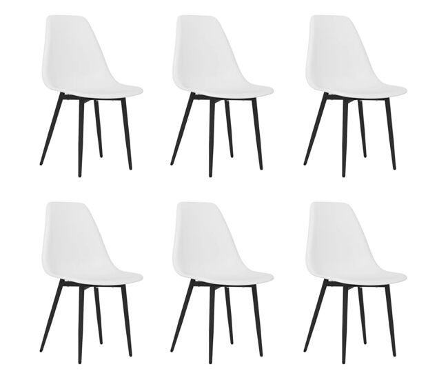 Sillas de comedor 6 unidades PP