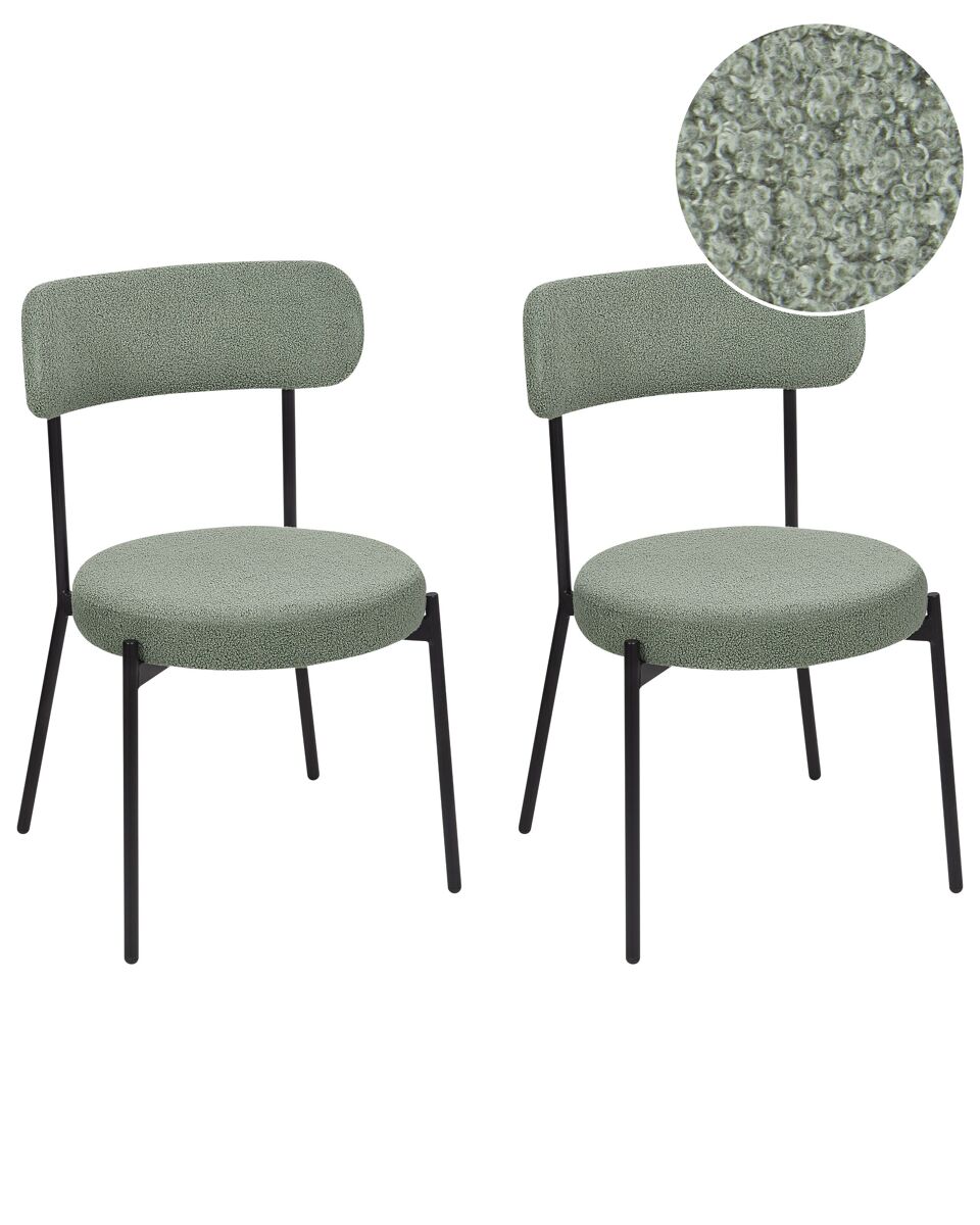 Beliani Silla de comedor ALLISON Verde