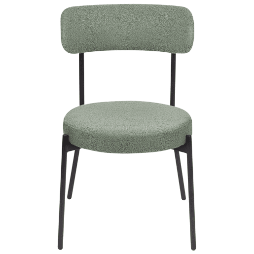 Conjunto de 2 cadeiras de jantar ALLISON Bouclé Verde claro