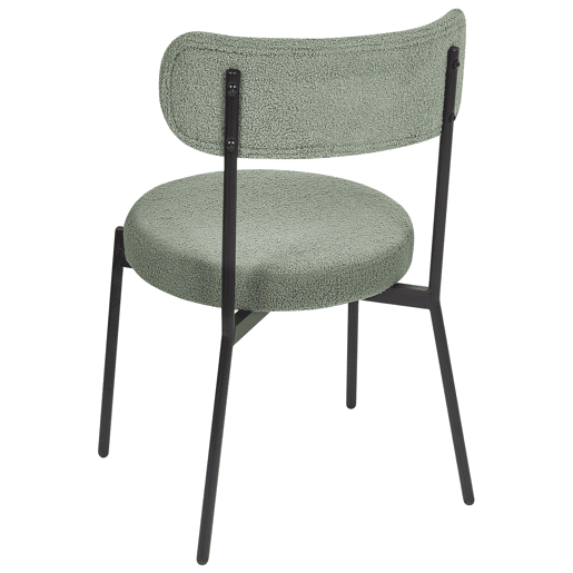 Conjunto de 2 cadeiras de jantar ALLISON Bouclé Verde claro