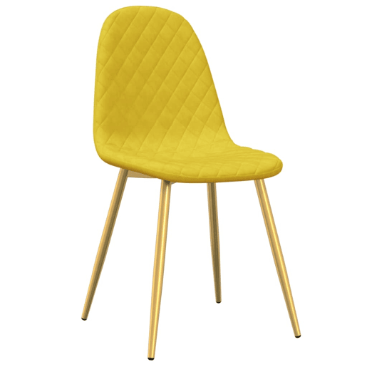 vidaXL Cadeiras de jantar 4 pcs veludo amarelo mostarda vidaXL Cadeiras de jantar 4 pcs veludo amarelo mostarda
