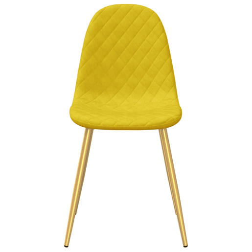 vidaXL Cadeiras de jantar 4 pcs veludo amarelo mostarda vidaXL Cadeiras de jantar 4 pcs veludo amarelo mostarda
