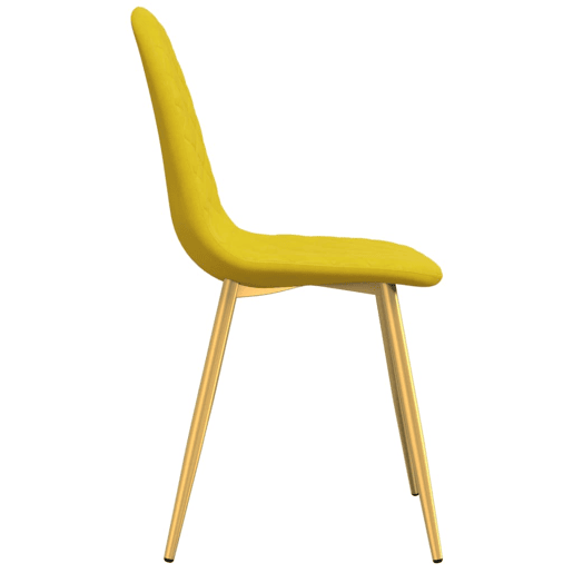 vidaXL Cadeiras de jantar 4 pcs veludo amarelo mostarda vidaXL Cadeiras de jantar 4 pcs veludo amarelo mostarda