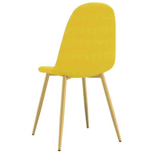 vidaXL Cadeiras de jantar 4 pcs veludo amarelo mostarda vidaXL Cadeiras de jantar 4 pcs veludo amarelo mostarda