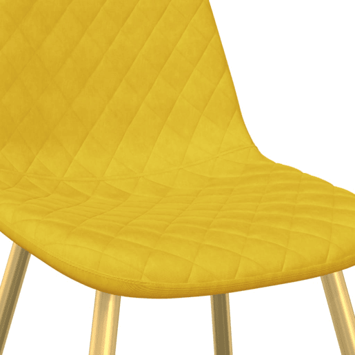 vidaXL Cadeiras de jantar 4 pcs veludo amarelo mostarda vidaXL Cadeiras de jantar 4 pcs veludo amarelo mostarda