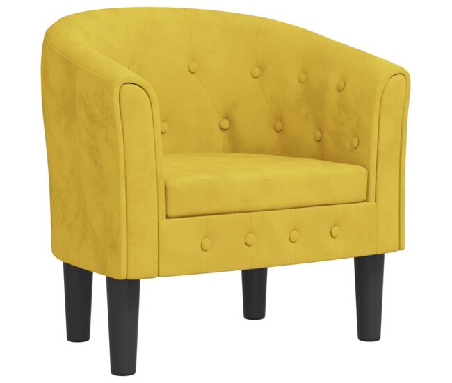 Vidaxl sillón de terciopelo amarillo