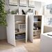 Armario Multiusos con 2 Puertas y 2 Estantes de Madera Nobilitada 79 Armario Multiusos con 2 Puertas y 2 Estantes de Madera Nobilitada 79 Blanco/ Madera