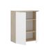 Armario Multiusos con 2 Puertas y 2 Estantes de Madera Nobilitada 79 Armario Multiusos con 2 Puertas y 2 Estantes de Madera Nobilitada 79 Blanco/ Madera