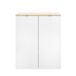 Armario Multiusos con 2 Puertas y 2 Estantes de Madera Nobilitada 79 Armario Multiusos con 2 Puertas y 2 Estantes de Madera Nobilitada 79 Blanco/ Madera