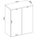Armario Multiusos con 2 Puertas y 2 Estantes de Madera Nobilitada 79 Armario Multiusos con 2 Puertas y 2 Estantes de Madera Nobilitada 79 Blanco/ Madera