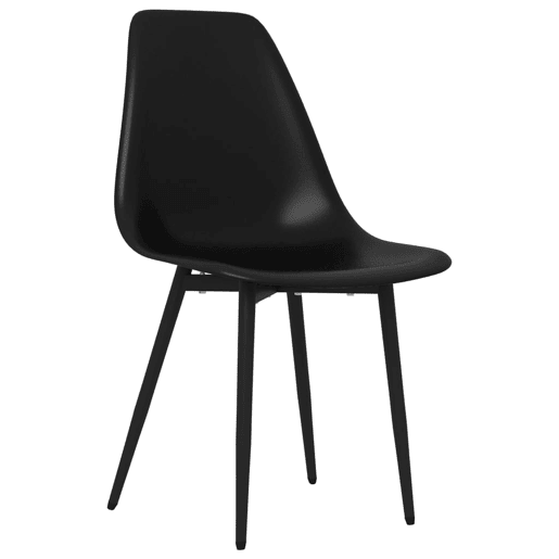 vidaXL Cadeiras de jantar 4 pcs PP preto vidaXL Cadeiras de jantar 4 pcs PP preto