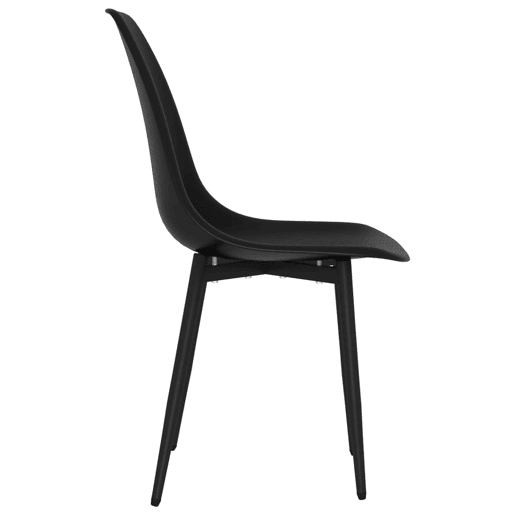 vidaXL Cadeiras de jantar 4 pcs PP preto vidaXL Cadeiras de jantar 4 pcs PP preto