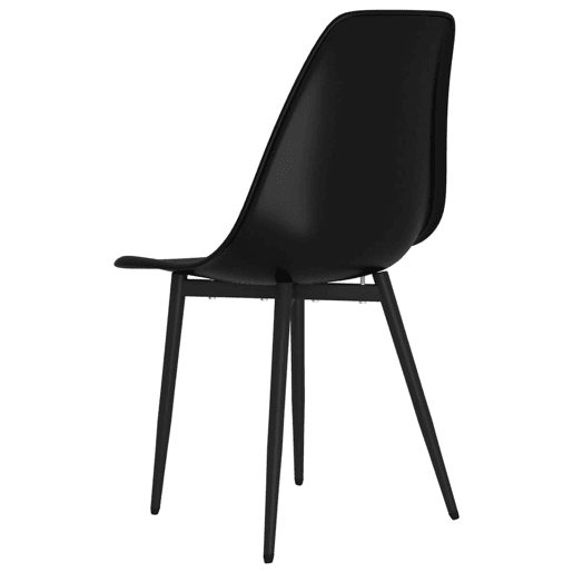 vidaXL Cadeiras de jantar 4 pcs PP preto vidaXL Cadeiras de jantar 4 pcs PP preto