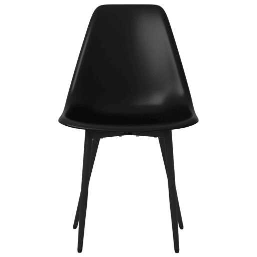vidaXL Cadeiras de jantar 4 pcs PP preto vidaXL Cadeiras de jantar 4 pcs PP preto