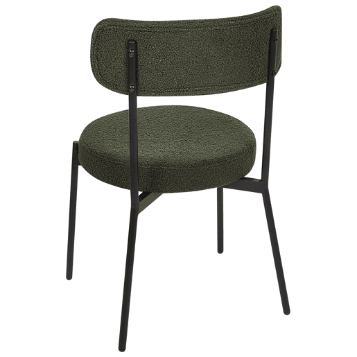 Conjunto de 2 cadeiras de jantar ALLISON Bouclé Verde escuro
