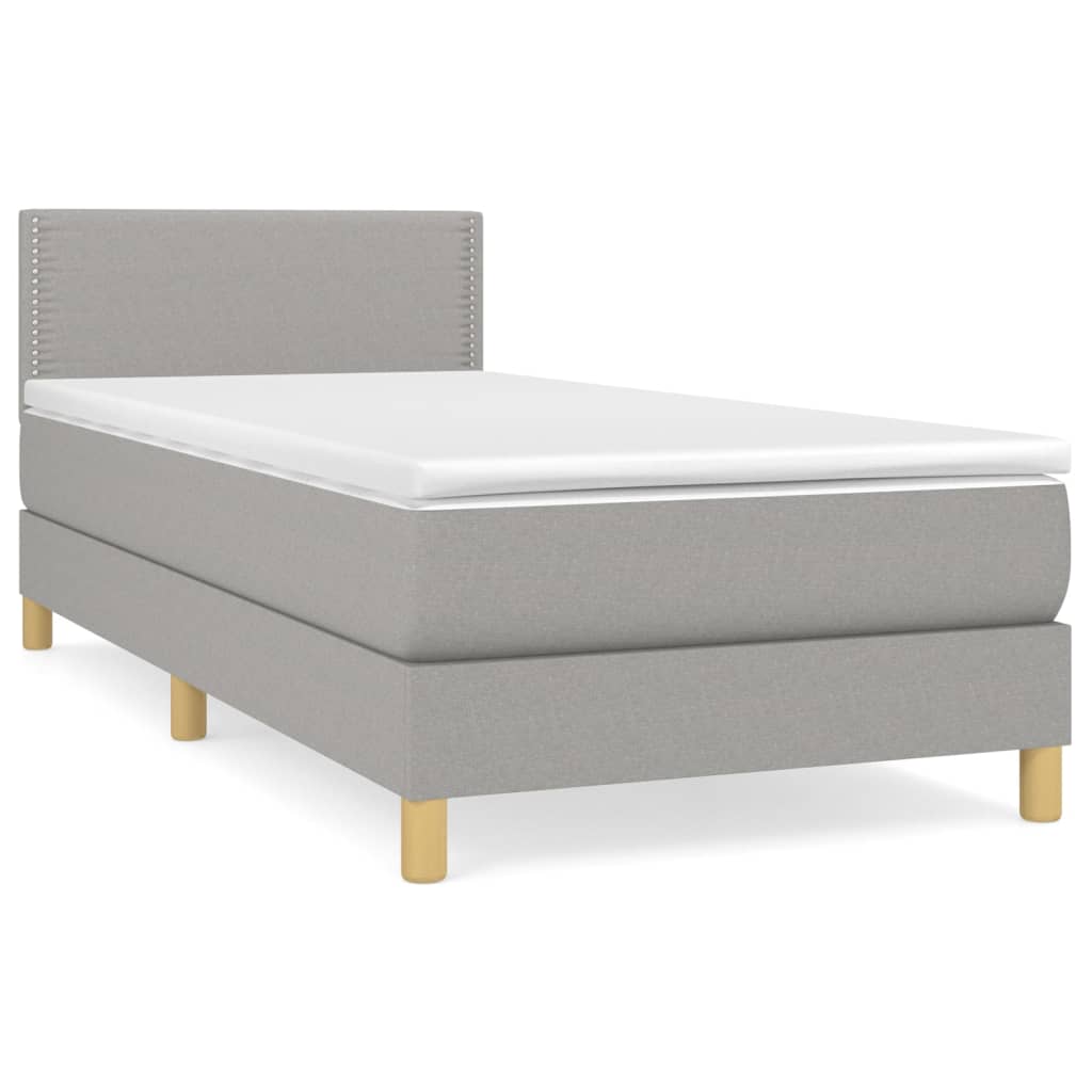 Cama box spring 100x200 Gris Claro
