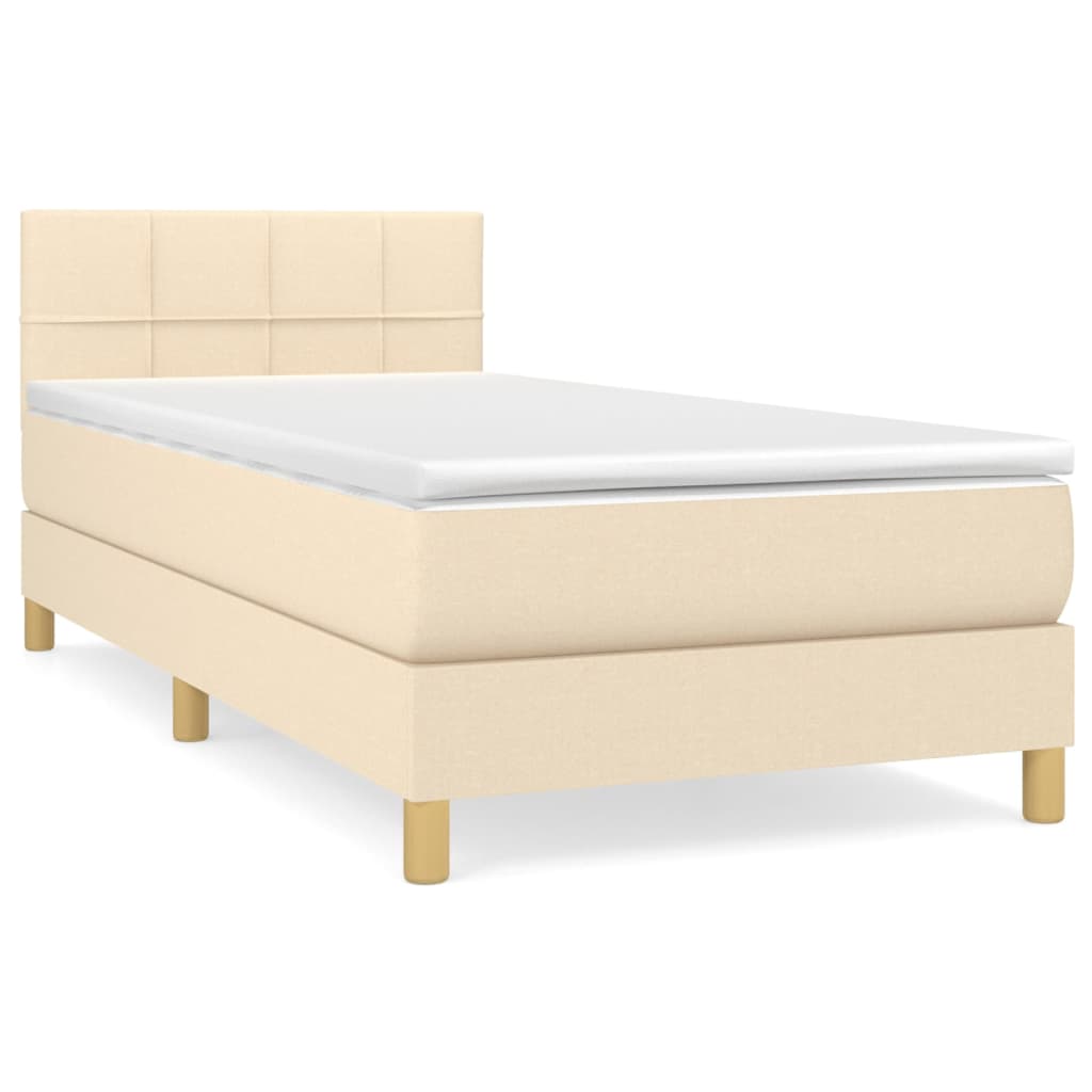 Cama box spring 100x200 Crema