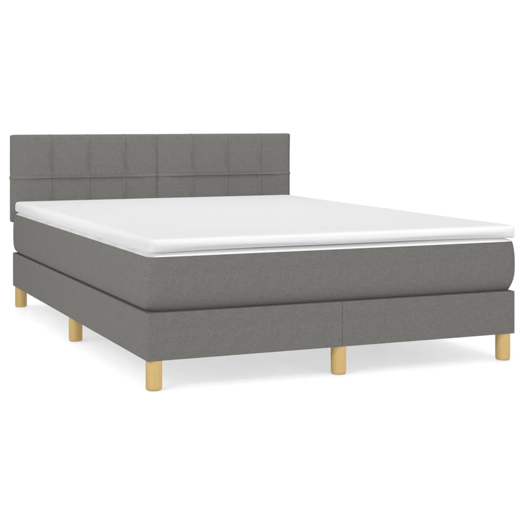 Cama box spring 140x190 Gris