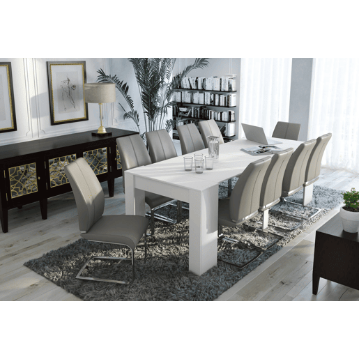 Mesa de consola extensível com efeito madeira