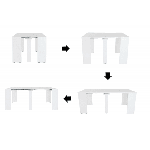 Mesa de consola extensível com efeito madeira