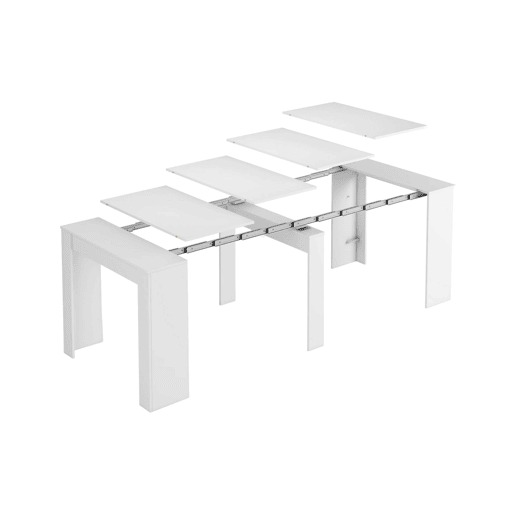 Mesa de consola extensível com efeito madeira
