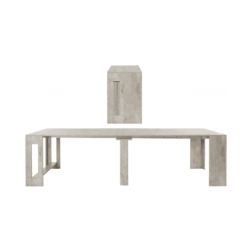 Mesa de consola extensível efeito madeira