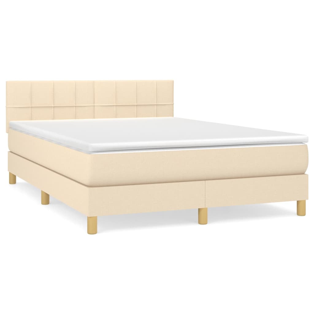 Cama box spring 140x190 Crema