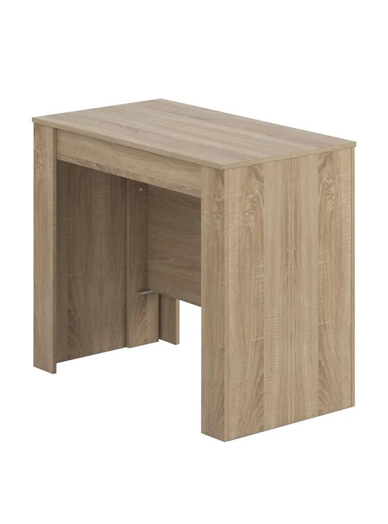 Mesa de consola extensível efeito madeira