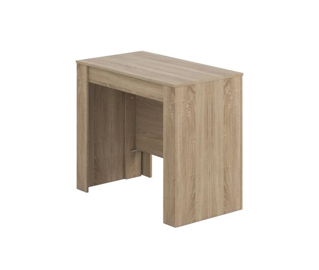 Mesa de consola extensível efeito madeira