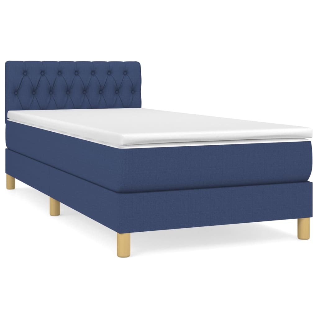 Cama box spring 80x200 Azul