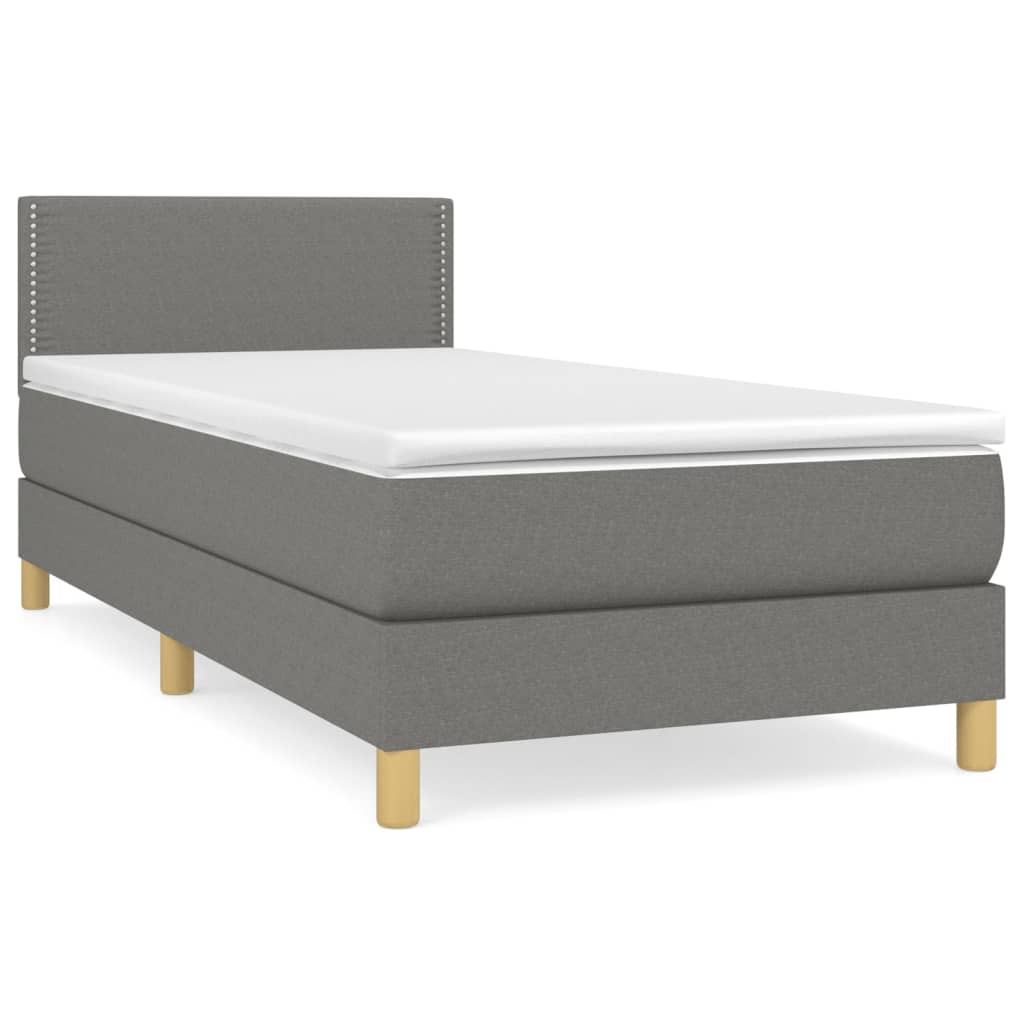 Cama box spring 100x200 Gris