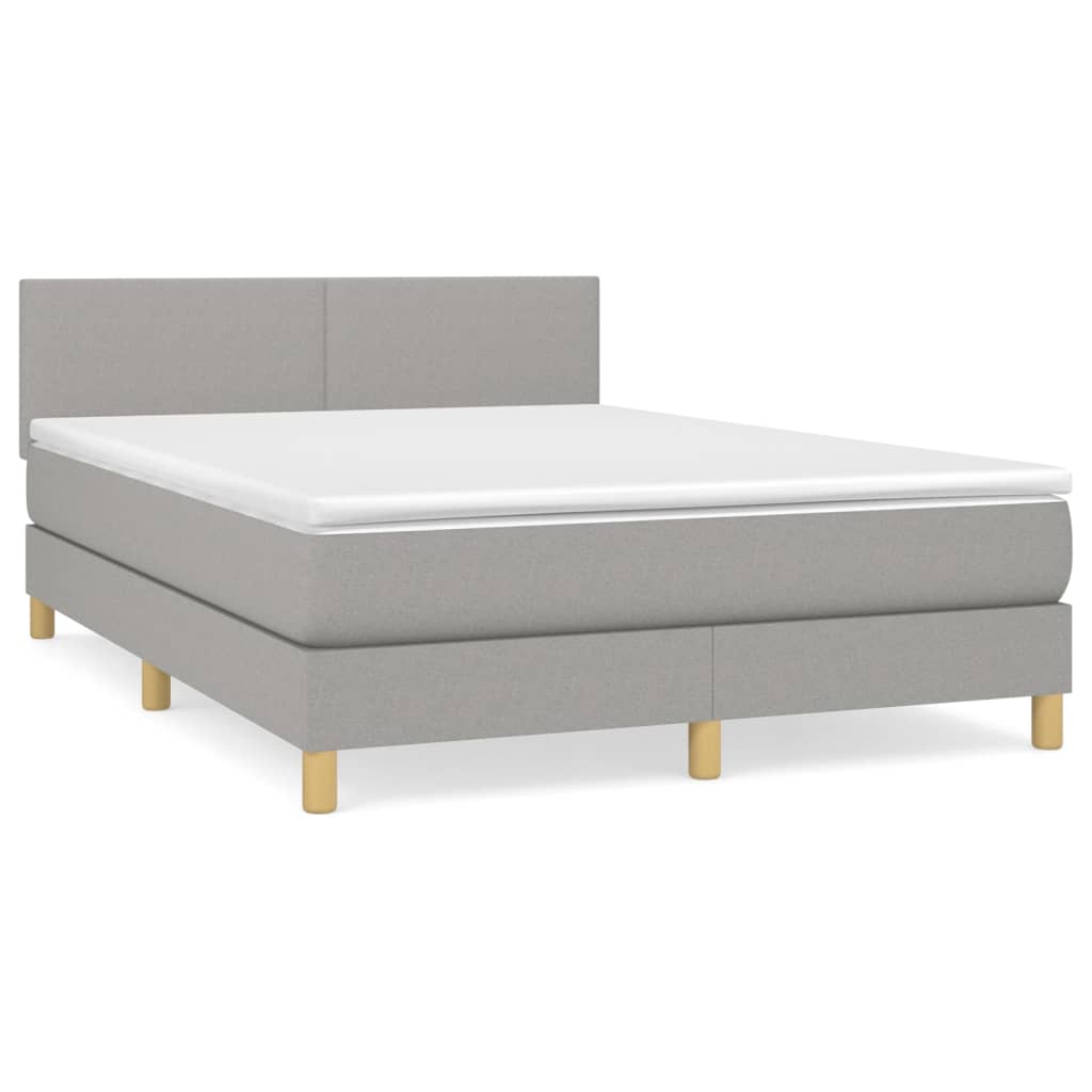 Cama box spring 140x200 Gris Claro