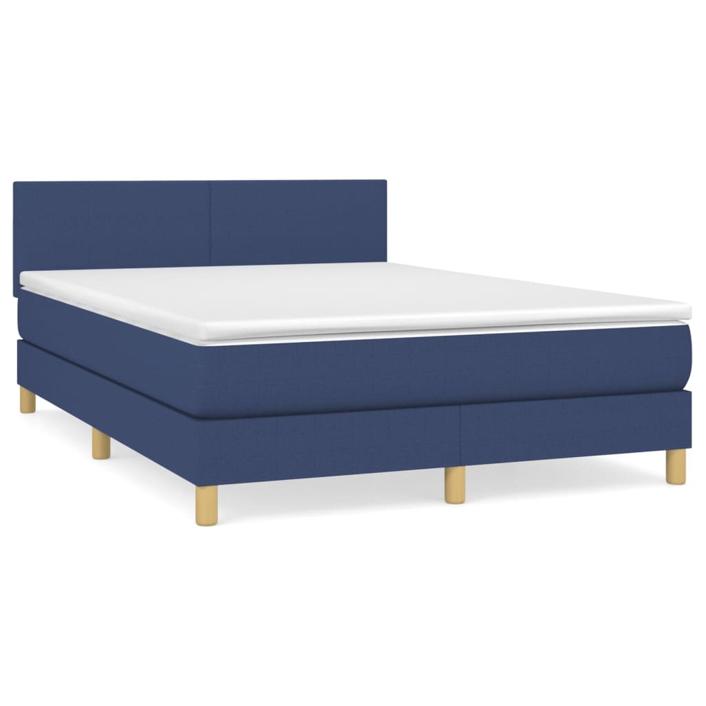 Cama box spring 140x200 Azul