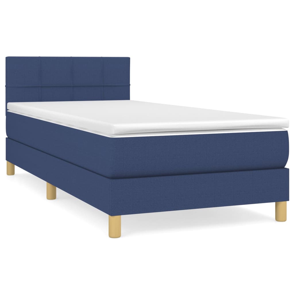 Cama box spring 100x200 Azul