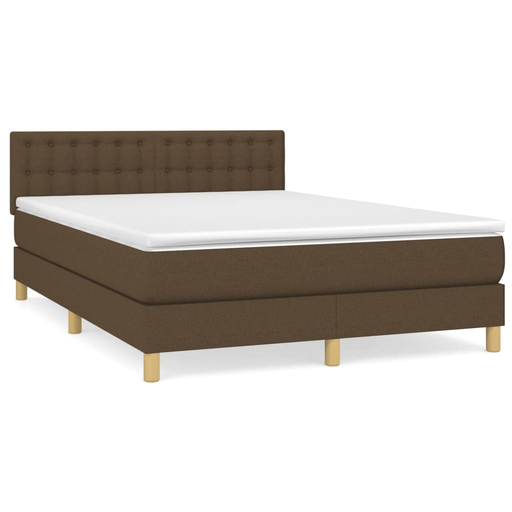 Cama box spring 140x190 Marrón