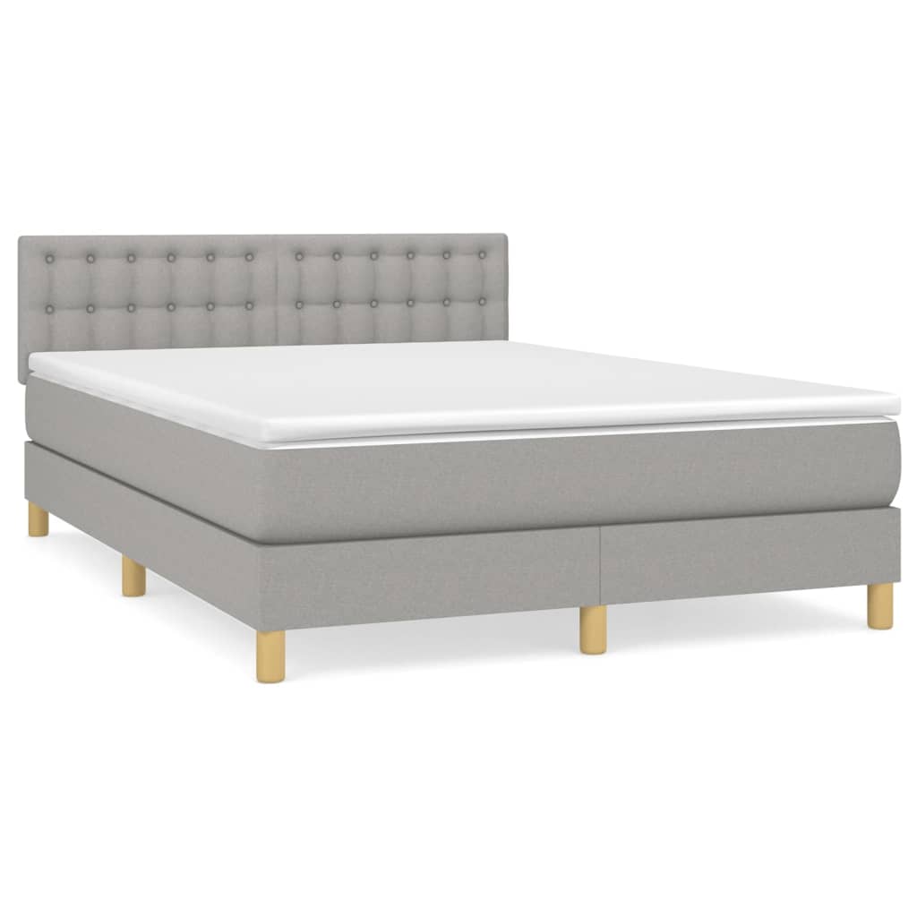 Cama box spring 140x200 Gris Claro
