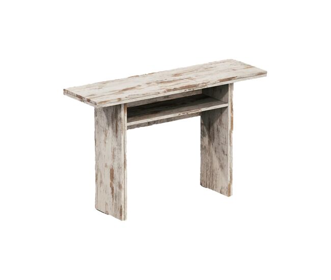 Mesa de consola extensível com efeito madeira