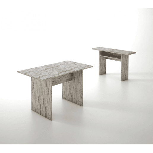 Mesa de consola extensível com efeito madeira