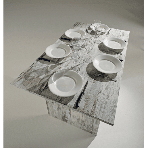Mesa de consola extensível com efeito madeira