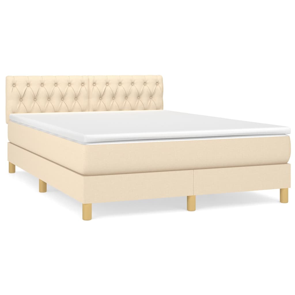 Cama box spring 140x200 Crema