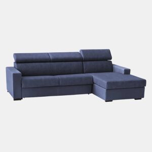 Sofá cama com península de tecido