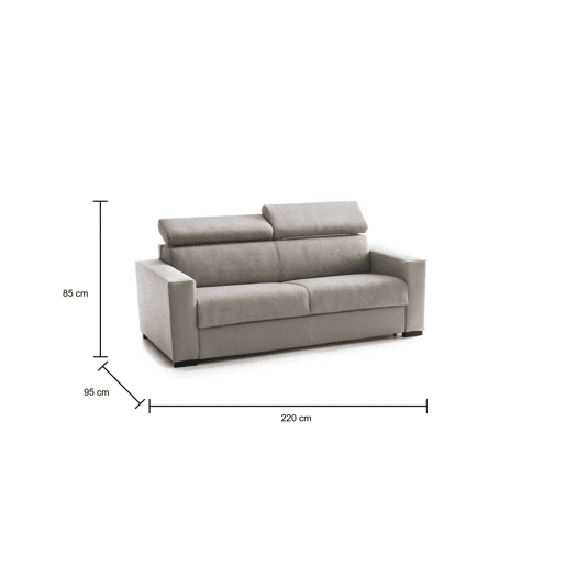 Sofá cama 3 lugares em tecido